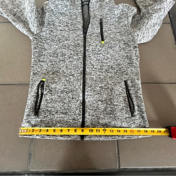 Grey Zip-Up Hoodie with Neon Accents - Picture 5 of 12